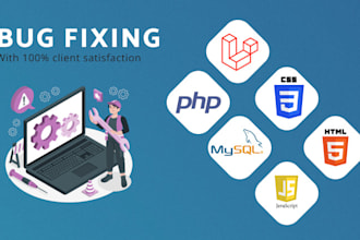 fix php laravel html css and javascript issues