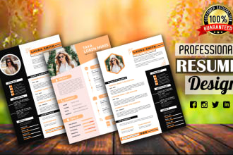 create professional cv, resume and attractive cover letter template design