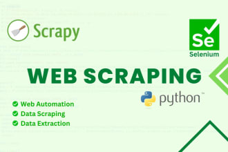 be scrapy selenium expert do web data scraping with python
