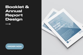 design professional booklet, annual report, brochure