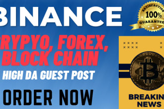 provide guest post on crypto, forex, blockchain blog website