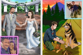 turn your photo into a cartoon or anime art illustration