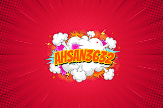 design comic logo, comic text, pop art, hashtag and slogans