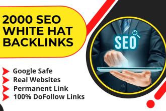 create 2000 high quality contextual dofollow seo backlinks