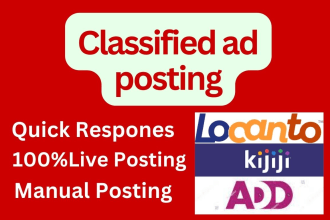 post 100 classified ads posting to high authority websites