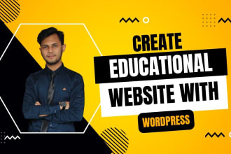 create educational website using wordpress and elementor