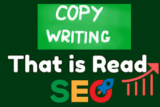 be your website copywriter, email or sales copywriter
