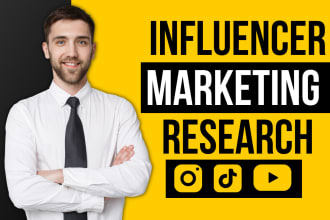 create an instagram and youtube influencer research list