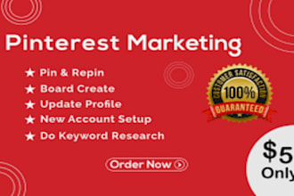 create pins and boards as a pinterest marketing manager