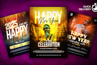 design event, party, sports, club flyers with motion flyer