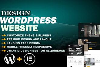 develop wordpress website design by elementor pro