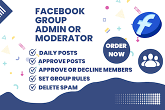 be your facebook group admin or moderator