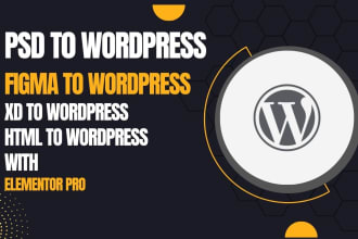 develop figma to wordpress and psd to wordpress design