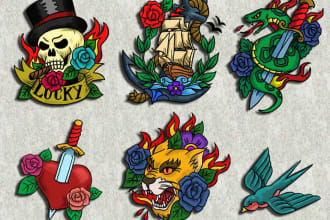 do an old school tattoo contact me before making an order