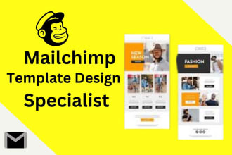 design responsive mailchimp newsletter and email template