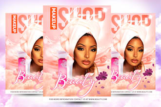 design a professional fashion, beauty ,salon, event flyer