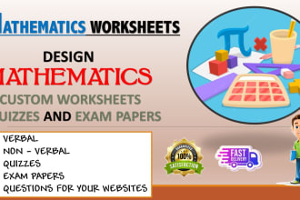 create maths worksheets, quizzes, and exam papers