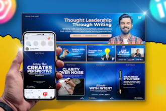 create linkedin header, youtube cover, banner, or ads