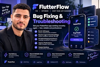 fix the bugs in your flutterflow project