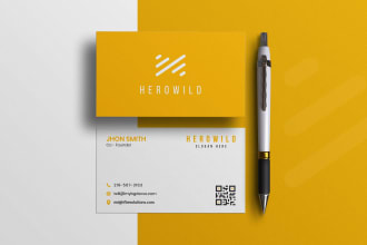design modern and professional business cards with qr code