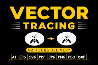 redraw, vector tracing, vectorize image or logo to vector
