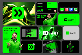 design logo, brand identity guidelines, full branding kit and brand style guide