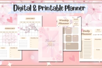 make digital or printable planner using canva