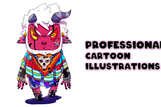 draw a cartoon illustration