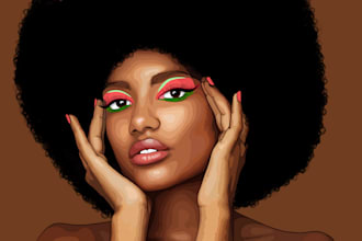 make you a realistic cartoon illustration