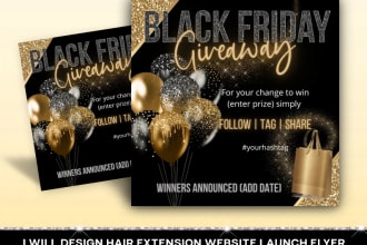 hair black friday flyer, cyber monday, christmas flyer