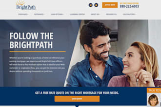 design a professional mortgage website, landing page or generate mortgage leads