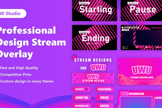 make streamer overlay design for twitch,youtube,and more