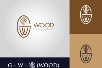 make beautiful wood work and carpentry logo