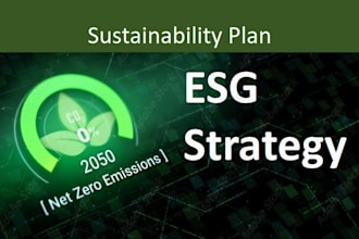 write sustainability plan, esg strategy, carbon reduction
