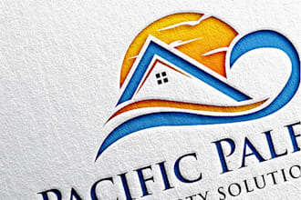 create professional modern real estate and mortgage logo