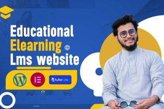 develop educational elearning lms website using tutor lms