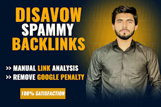 do link audit and disavow spammy, toxic and bad backlinks