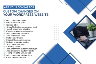 make custom changes to any wordpress website