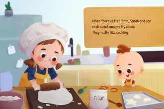 draw children story book illustration for kindle amazon