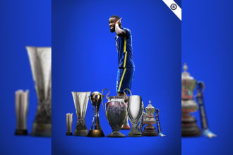 illustrate trophy graphics achieved by your desired player
