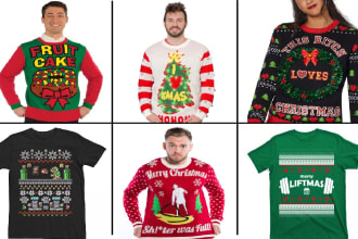 design cute ugly christmas sweater, t shirt for mens and womens