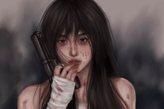 draw semi realistic of your character