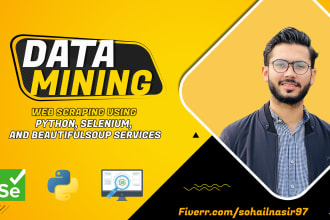 do data mining, scraping for you using python