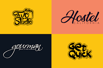 design unique hand lettering logo design