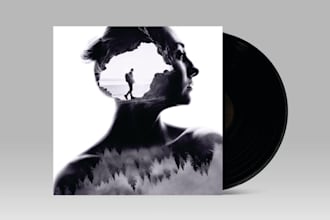 create custom album cover art, music cover, vinyl cover art