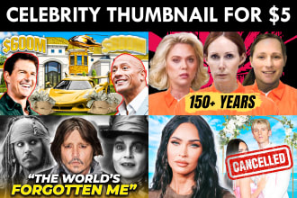 design youtube thumbnail for celebrities, lifestyle, luxury