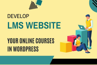 develop lms website or online course website with learndash