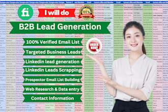 do b2b lead generation, linkedin research and email list building