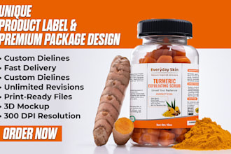 design premium product labels, pouch and box packaging