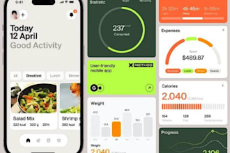 develop fitness app calories tracking app diet and nutrition app